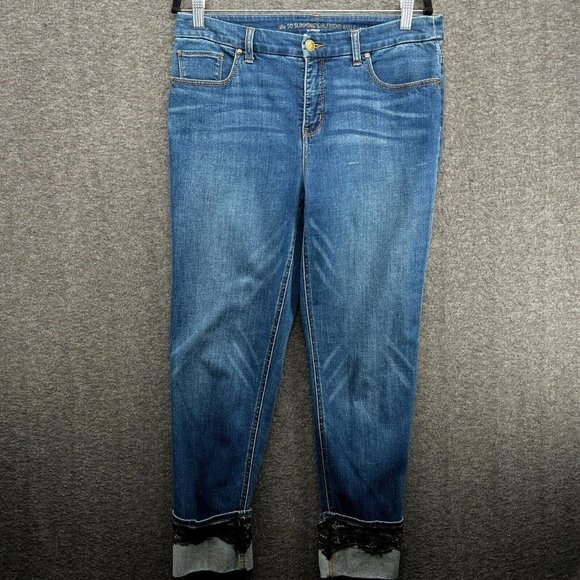 Chico's Jeans Chicos Jeans Womens 5 6 Girlfriend So Slimming Ankle